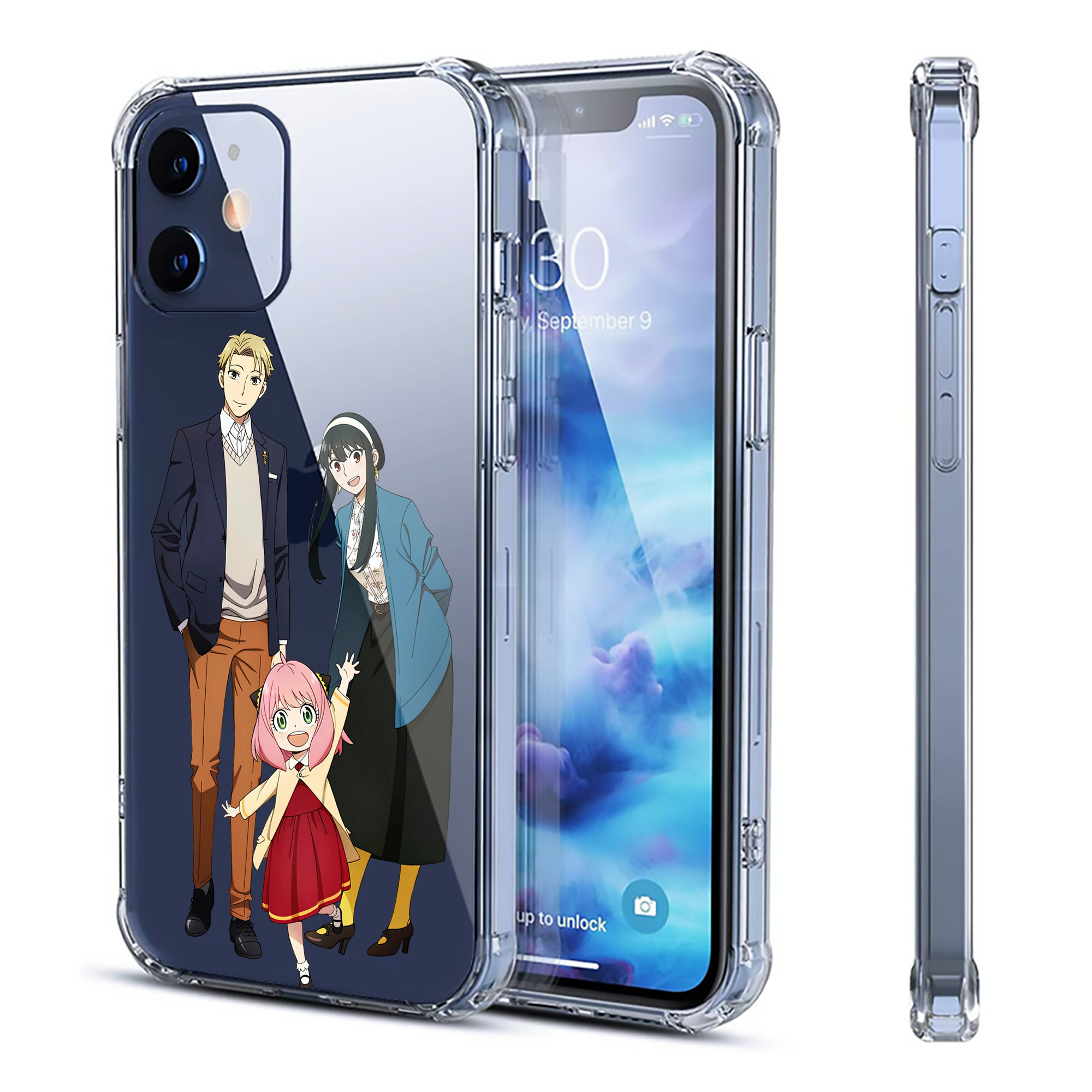 （画像用） SPY×FAMILY间谍家家酒 【iPhone 12シリーズ対応】透明スマホケース（クリアソフトケース）